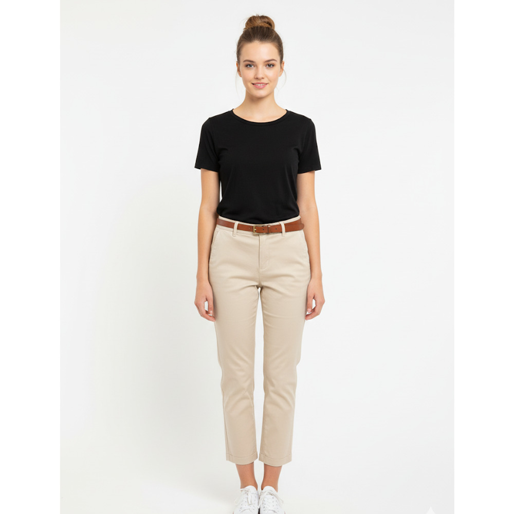 Everlane Jeans Sandstone Khaki Cropped Slim Pants 26 inch Inseam Cotton Blend 2